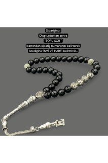 Tesbih Gebetskette Onyx 8mm personalisiert mit Namen