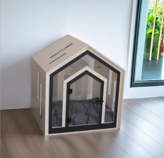 MDF'den Modern İç Mekan Köpek Kulübesi Köpek Kutusu Mobilyası Kedi Evi; Köpek Yatağı Şık Evcil Hayvan Evi Köpekler ve Kediler İçin