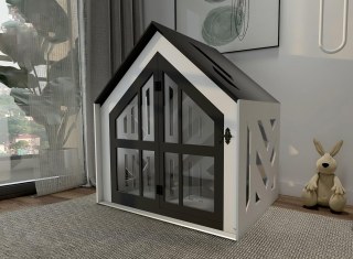 MDF'den Modern İç Mekan Köpek Kulübesi Köpek Kutusu Mobilyası Kedi Evi & Köpek Yatağı Şık Evcil Hayvan Evi Köpekler & Kediler İçin