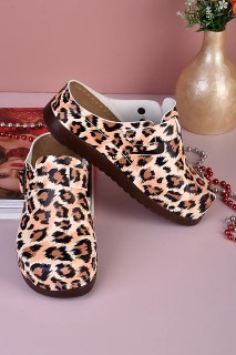 Damen Herren DOGİYE 3025 Leopardenmuster Orthopädische Anatomische Pantoletten –