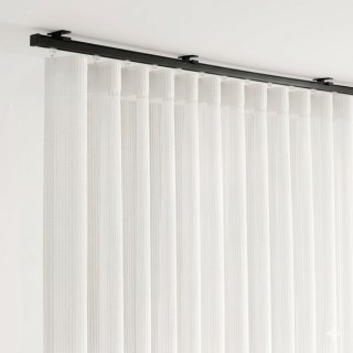 Hochwertige Fertiggardine weiß Store Faltenband S-Falten Design