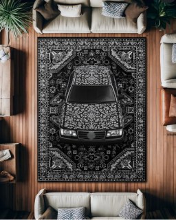 Premium Velours Teppich – W124 X Bruno Sacco Desing Waschbar Rutschfest