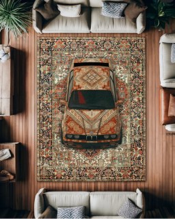 Premium Velours Teppich – E30 X Old School Desing Waschbar Rutschfest