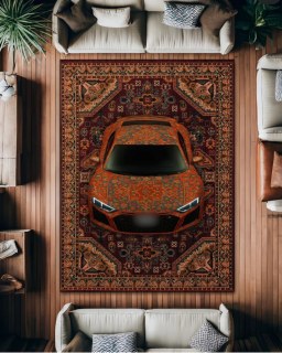 Premium Velours Teppich – R8 X Retro Quattro Desing Waschbar Rutschfest