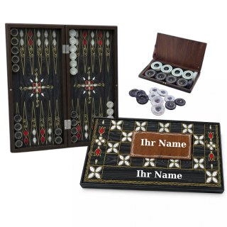 Personalisierte Tavla Backgammon Schach Geschenk Geburtstag Hochzeit Vatertag