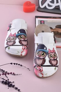 Damenpantoffeln, Sandalen, 8088 Die Eulengeschwister Pantoffeln